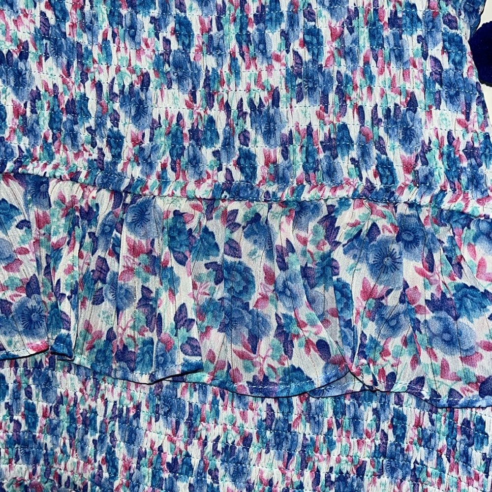 TCEC Blue Floral Ruffle Dress - Picture 2 of 2